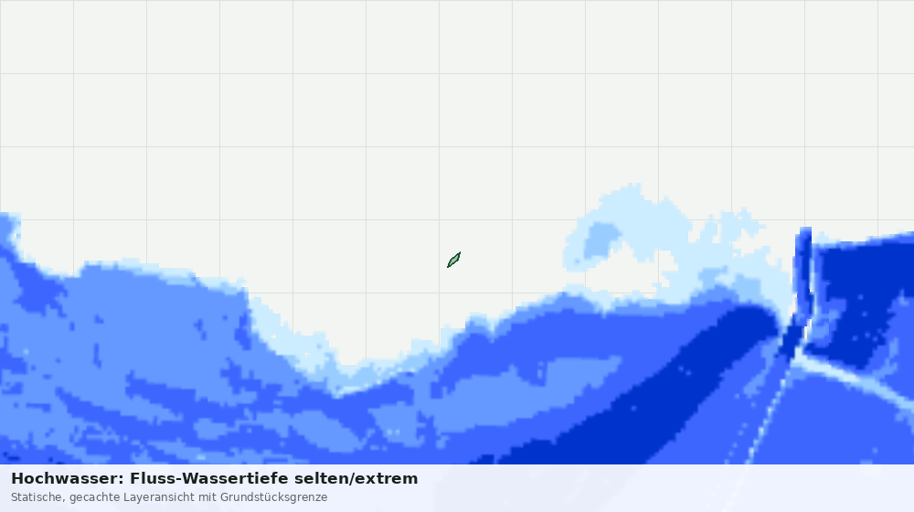 Statische Kartenansicht: Hochwasser: Fluss-Wassertiefe selten/extrem