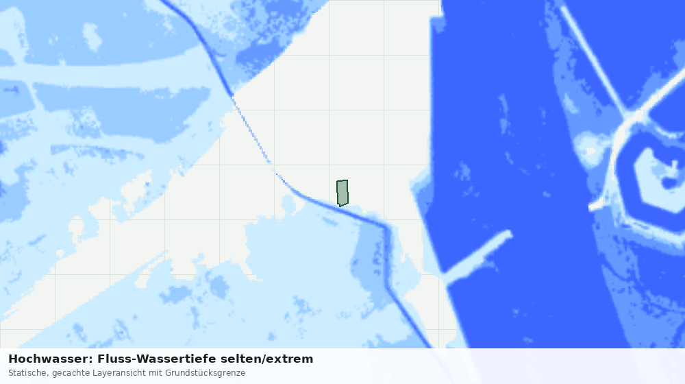 Statische Kartenansicht: Hochwasser: Fluss-Wassertiefe selten/extrem