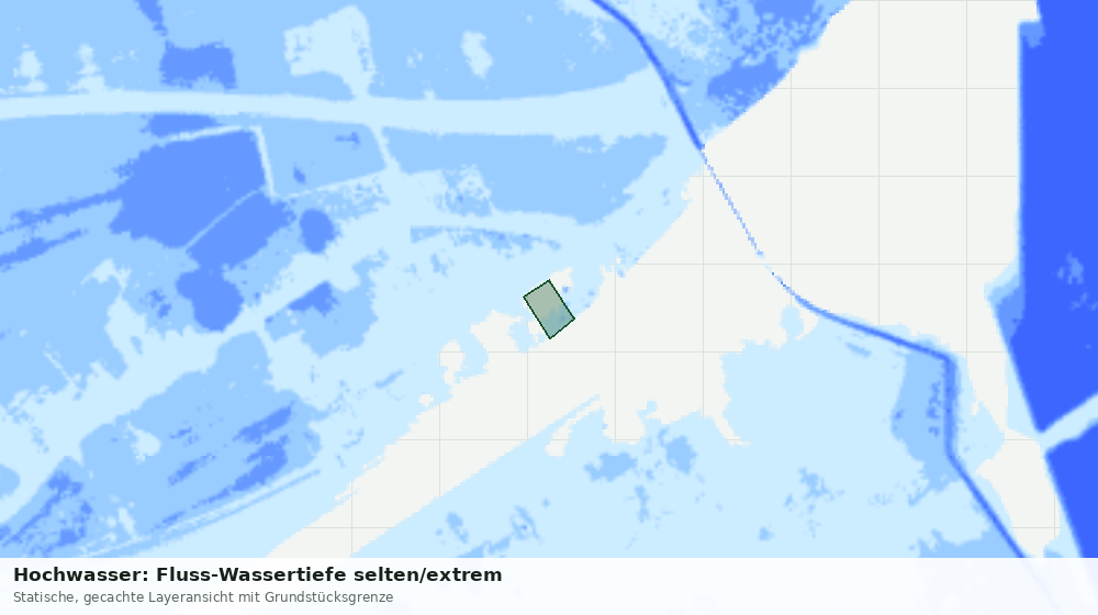 Statische Kartenansicht: Hochwasser: Fluss-Wassertiefe selten/extrem