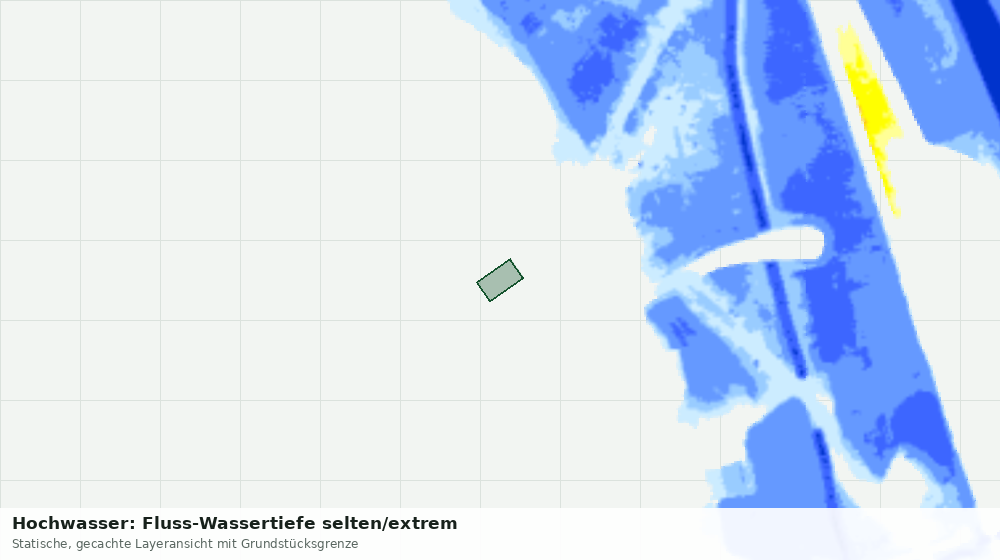 Statische Kartenansicht: Hochwasser: Fluss-Wassertiefe selten/extrem
