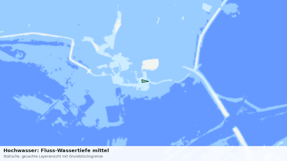 Statische Kartenansicht: Hochwasser: Fluss-Wassertiefe mittel
