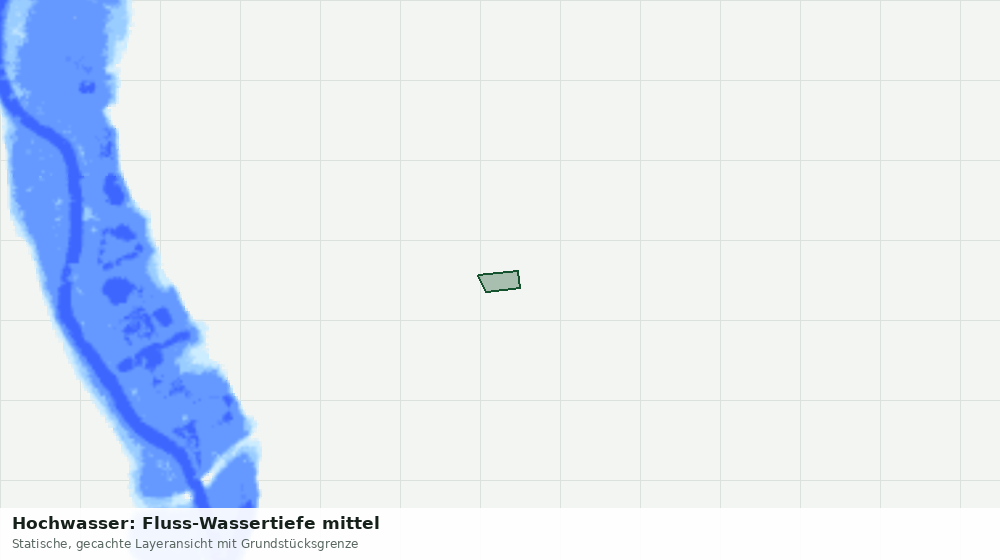 Statische Kartenansicht: Hochwasser: Fluss-Wassertiefe mittel