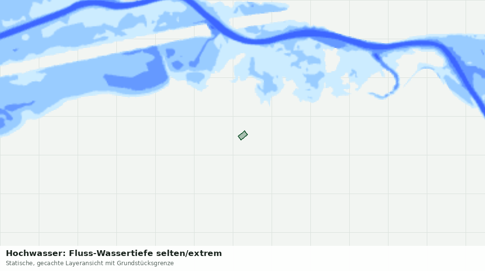 Statische Kartenansicht: Hochwasser: Fluss-Wassertiefe selten/extrem