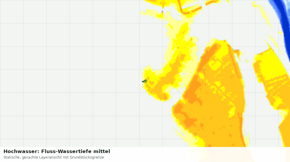 Statische Kartenansicht: Hochwasser: Fluss-Wassertiefe mittel