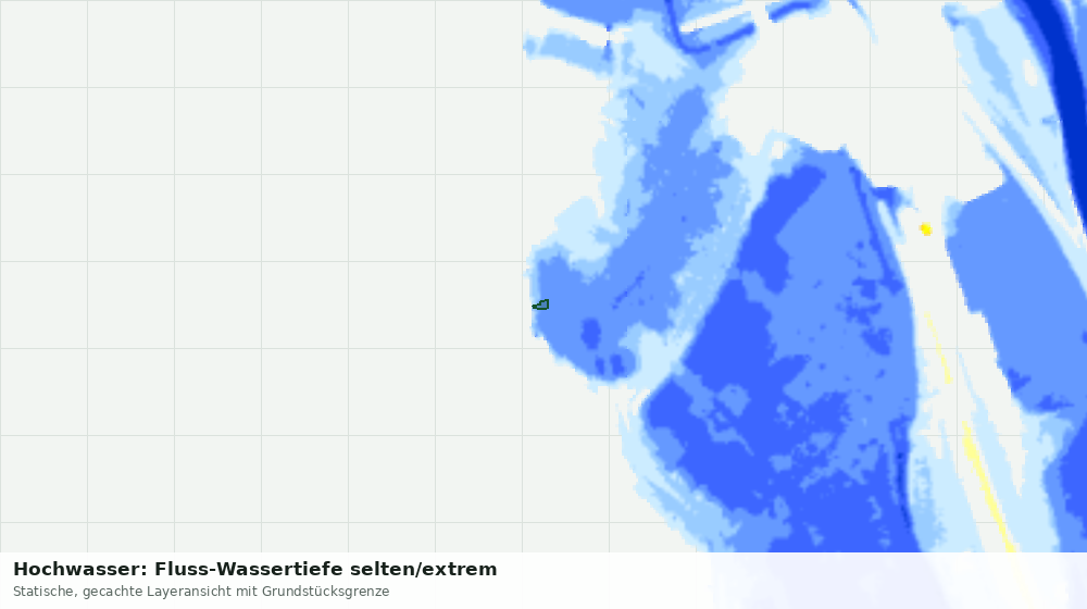 Statische Kartenansicht: Hochwasser: Fluss-Wassertiefe selten/extrem