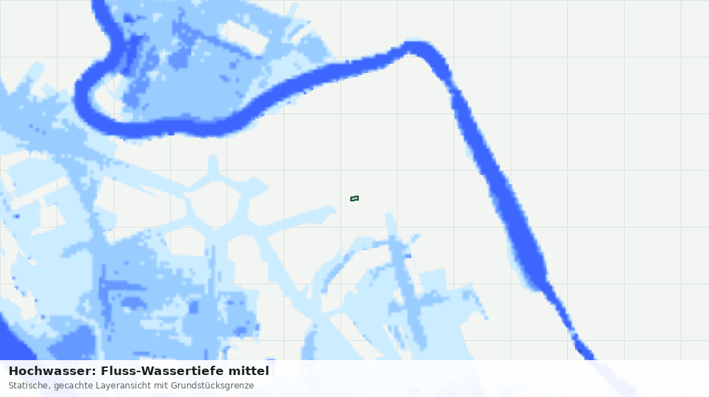 Statische Kartenansicht: Hochwasser: Fluss-Wassertiefe mittel