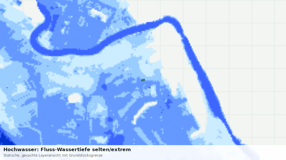 Statische Kartenansicht: Hochwasser: Fluss-Wassertiefe selten/extrem