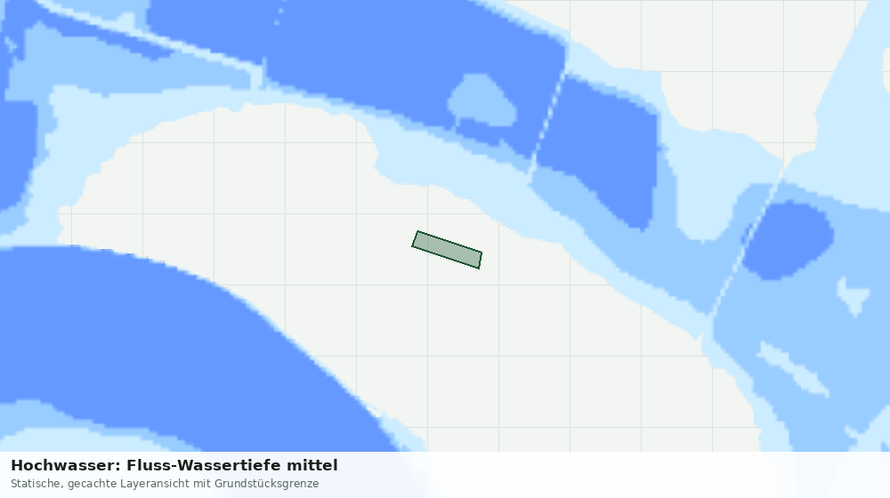 Statische Kartenansicht: Hochwasser: Fluss-Wassertiefe mittel