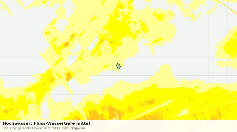Statische Kartenansicht: Hochwasser: Fluss-Wassertiefe mittel