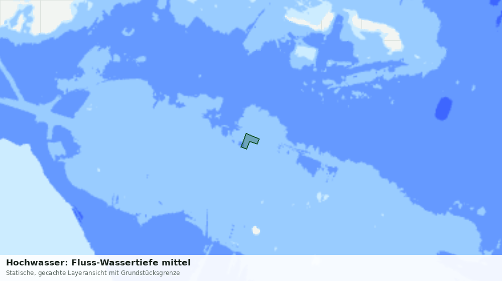 Statische Kartenansicht: Hochwasser: Fluss-Wassertiefe mittel