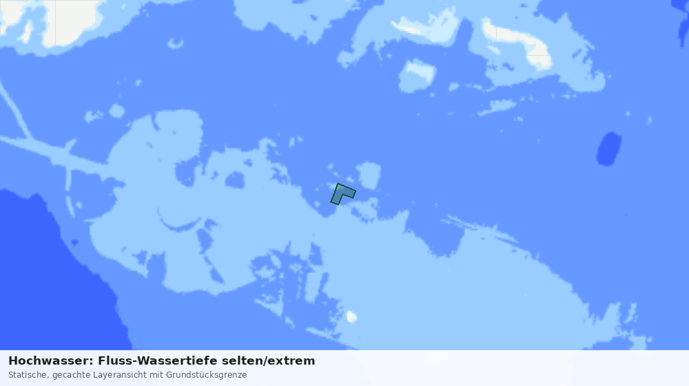 Statische Kartenansicht: Hochwasser: Fluss-Wassertiefe selten/extrem