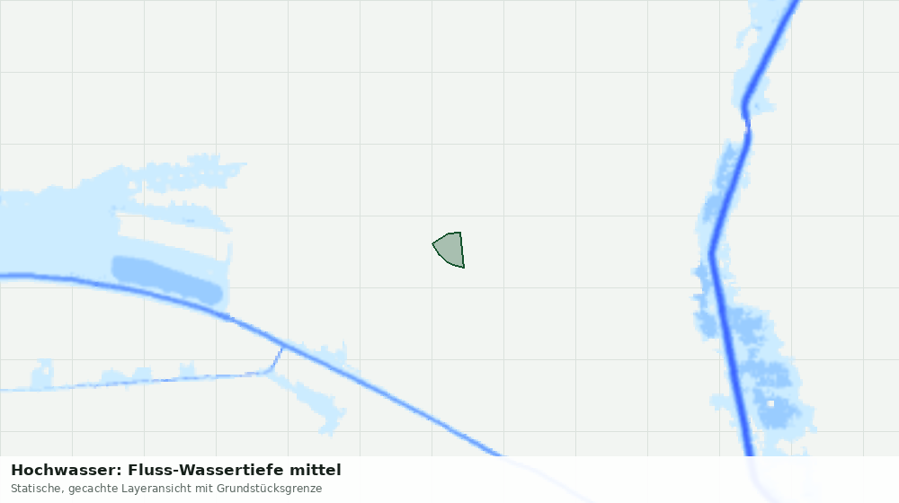 Statische Kartenansicht: Hochwasser: Fluss-Wassertiefe mittel
