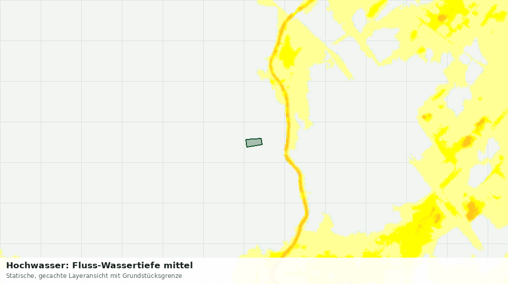 Statische Kartenansicht: Hochwasser: Fluss-Wassertiefe mittel