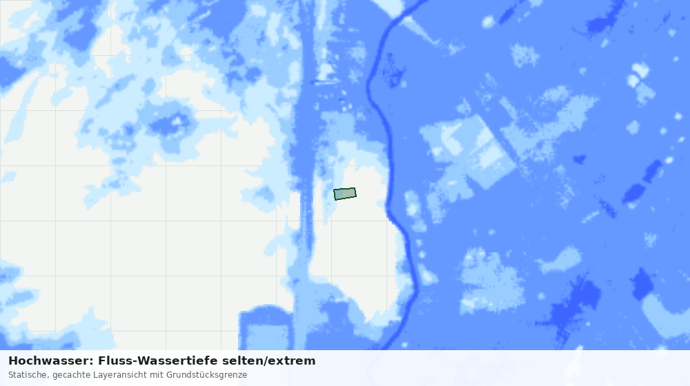 Statische Kartenansicht: Hochwasser: Fluss-Wassertiefe selten/extrem