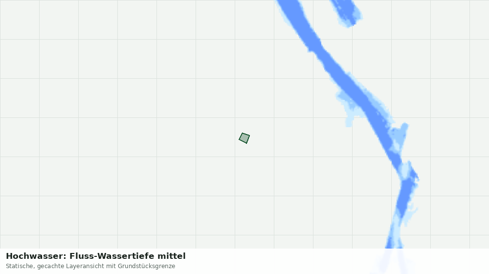 Statische Kartenansicht: Hochwasser: Fluss-Wassertiefe mittel