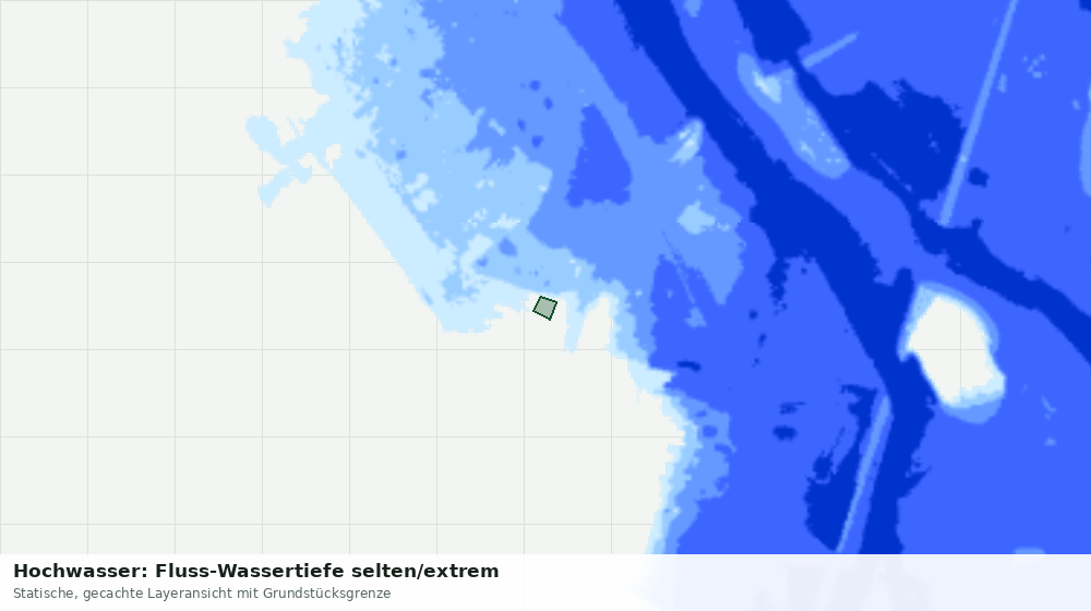 Statische Kartenansicht: Hochwasser: Fluss-Wassertiefe selten/extrem
