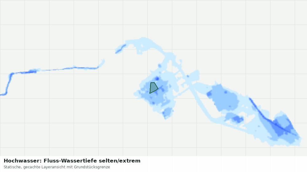 Statische Kartenansicht: Hochwasser: Fluss-Wassertiefe selten/extrem