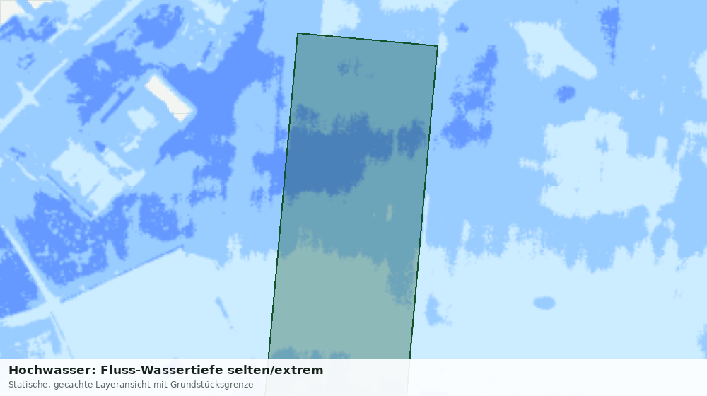 Statische Kartenansicht: Hochwasser: Fluss-Wassertiefe selten/extrem