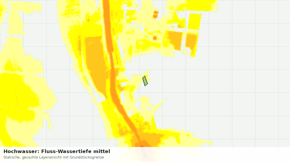 Statische Kartenansicht: Hochwasser: Fluss-Wassertiefe mittel