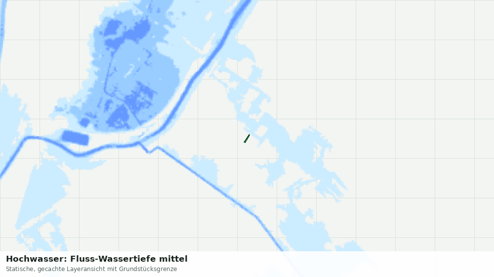 Statische Kartenansicht: Hochwasser: Fluss-Wassertiefe mittel