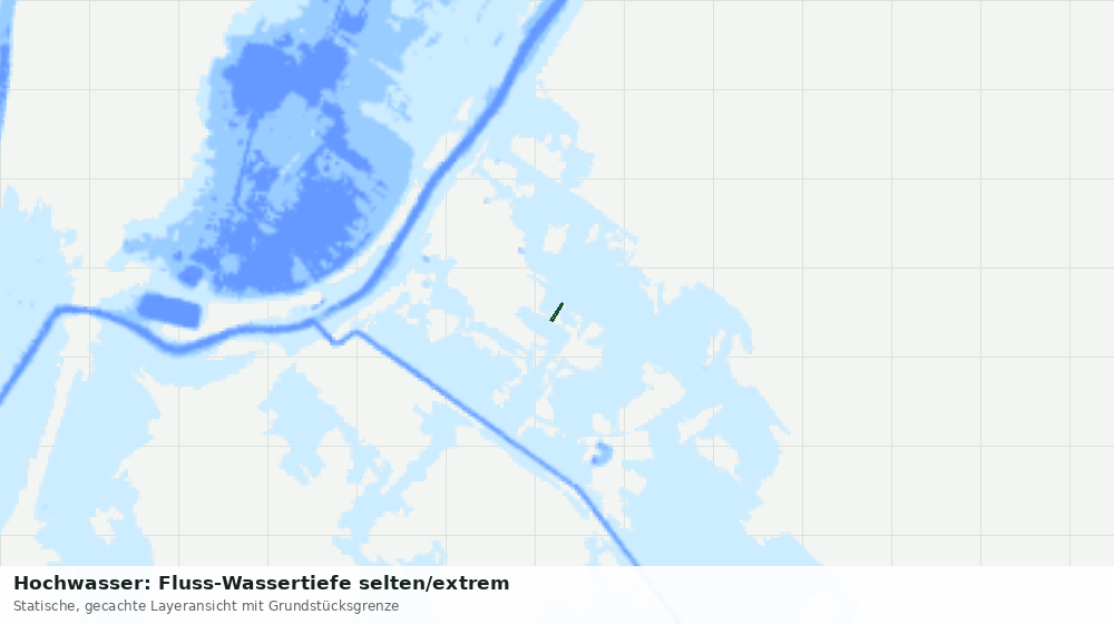Statische Kartenansicht: Hochwasser: Fluss-Wassertiefe selten/extrem