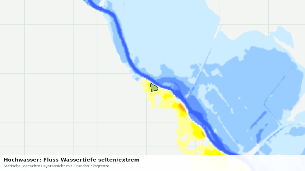 Statische Kartenansicht: Hochwasser: Fluss-Wassertiefe selten/extrem