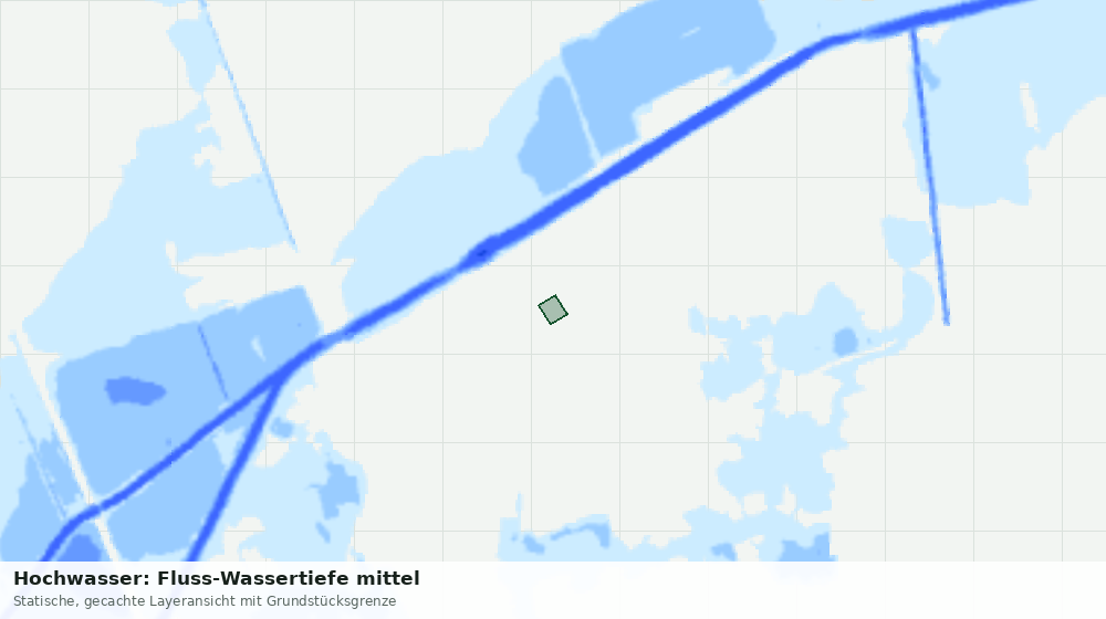 Statische Kartenansicht: Hochwasser: Fluss-Wassertiefe mittel