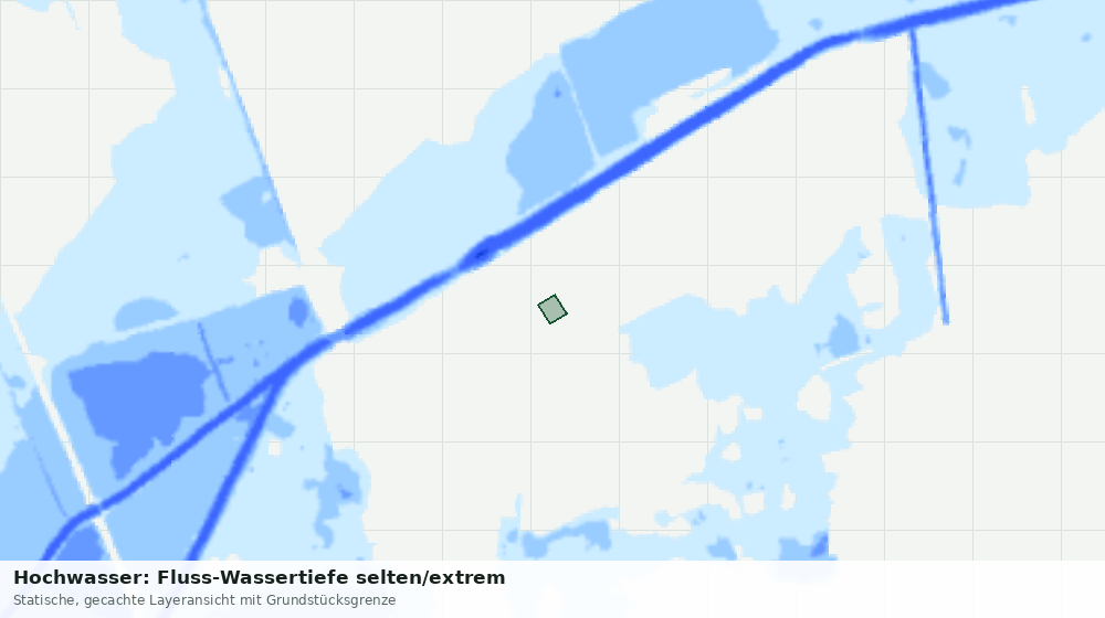 Statische Kartenansicht: Hochwasser: Fluss-Wassertiefe selten/extrem