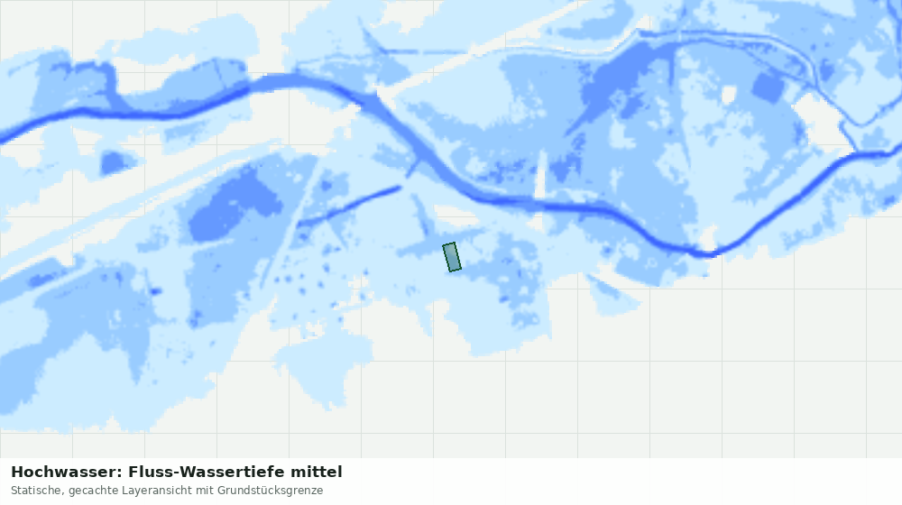 Statische Kartenansicht: Hochwasser: Fluss-Wassertiefe mittel