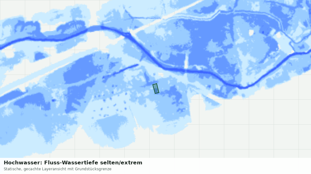 Statische Kartenansicht: Hochwasser: Fluss-Wassertiefe selten/extrem