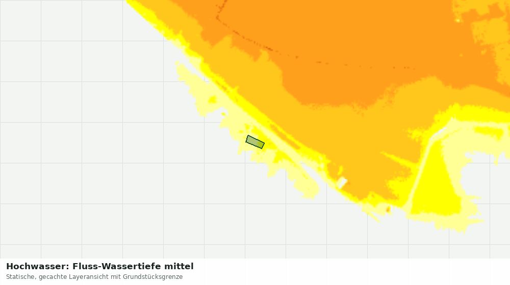 Statische Kartenansicht: Hochwasser: Fluss-Wassertiefe mittel