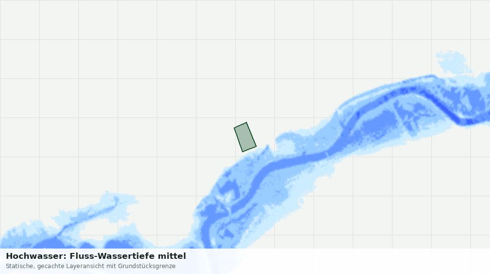 Statische Kartenansicht: Hochwasser: Fluss-Wassertiefe mittel