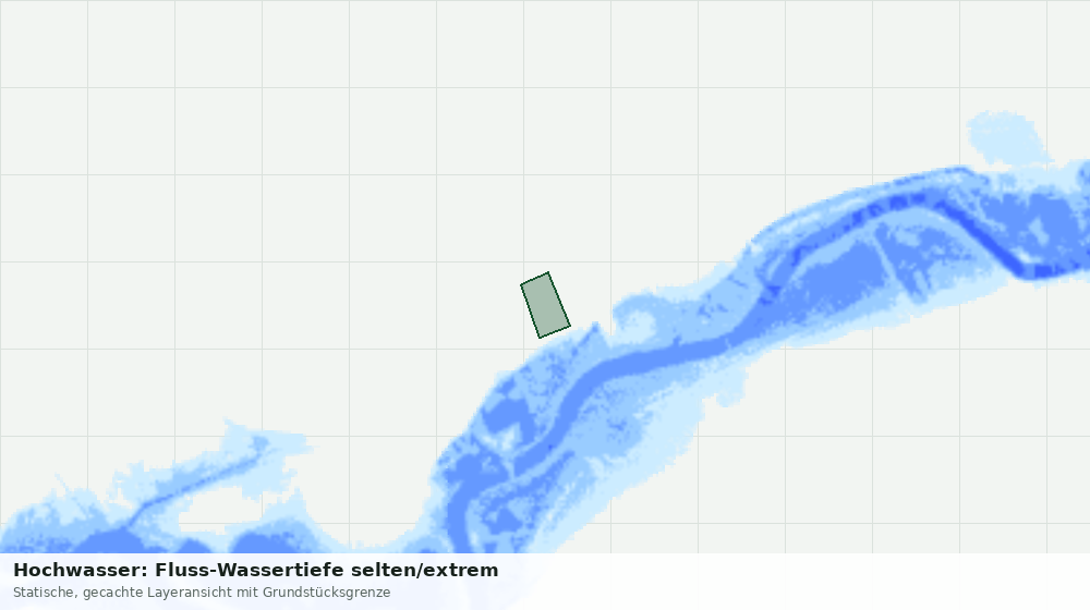 Statische Kartenansicht: Hochwasser: Fluss-Wassertiefe selten/extrem