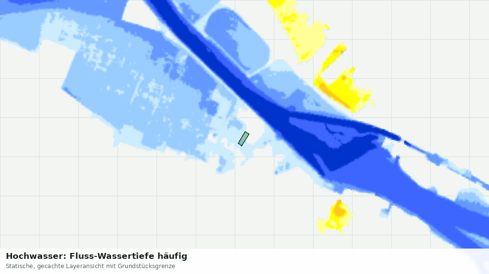 Statische Kartenansicht: Hochwasser: Fluss-Wassertiefe häufig