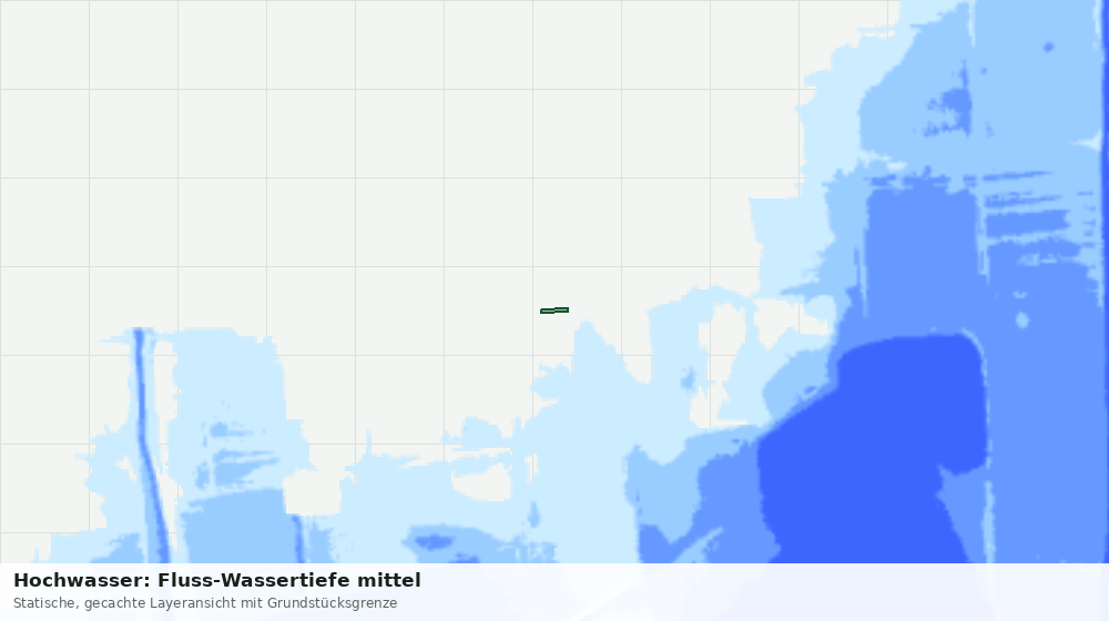Statische Kartenansicht: Hochwasser: Fluss-Wassertiefe mittel