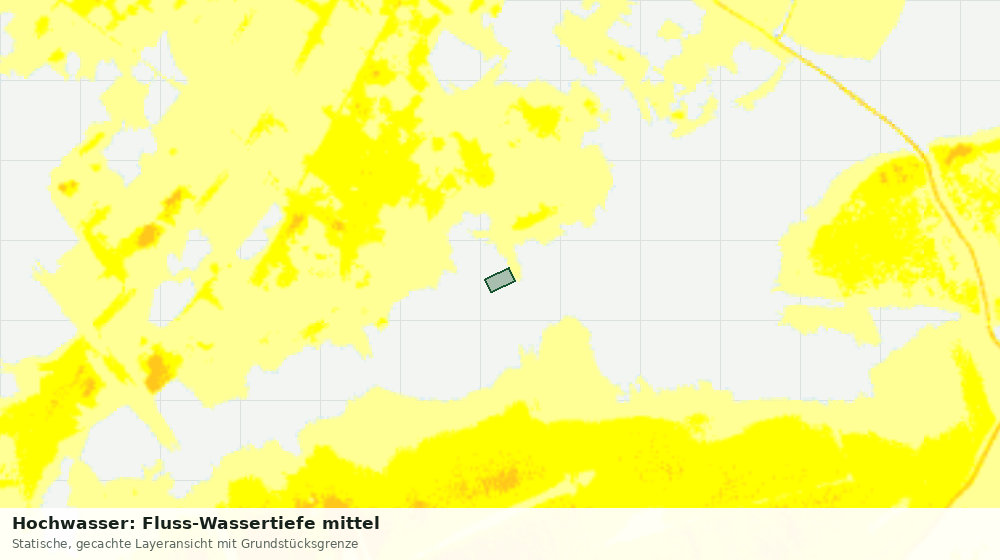 Statische Kartenansicht: Hochwasser: Fluss-Wassertiefe mittel
