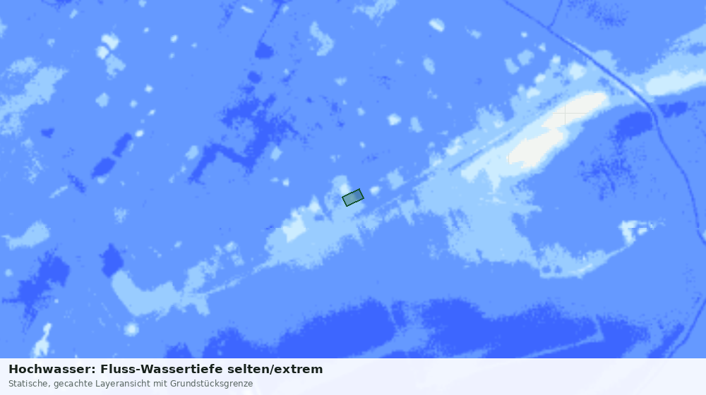 Statische Kartenansicht: Hochwasser: Fluss-Wassertiefe selten/extrem