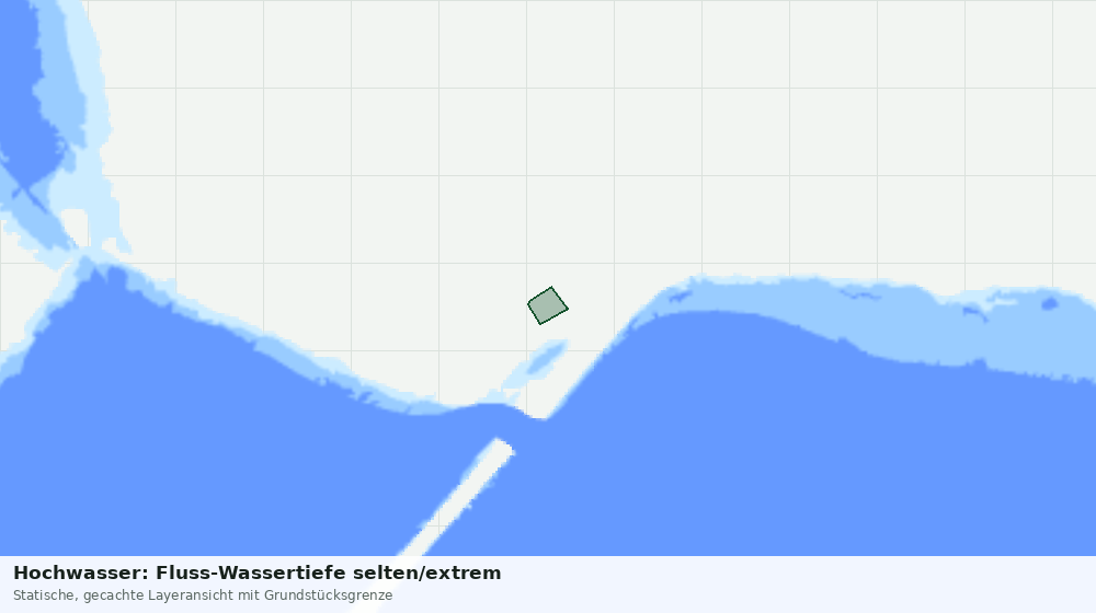 Statische Kartenansicht: Hochwasser: Fluss-Wassertiefe selten/extrem