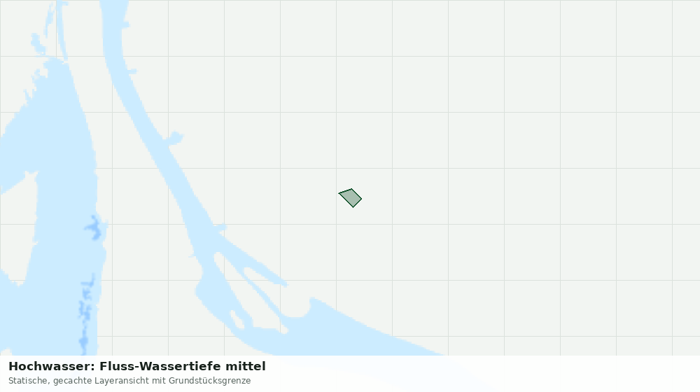 Statische Kartenansicht: Hochwasser: Fluss-Wassertiefe mittel