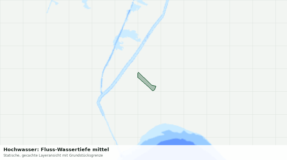 Statische Kartenansicht: Hochwasser: Fluss-Wassertiefe mittel