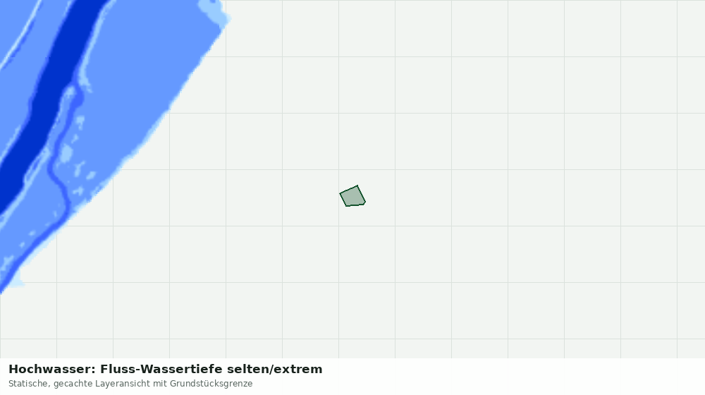Statische Kartenansicht: Hochwasser: Fluss-Wassertiefe selten/extrem