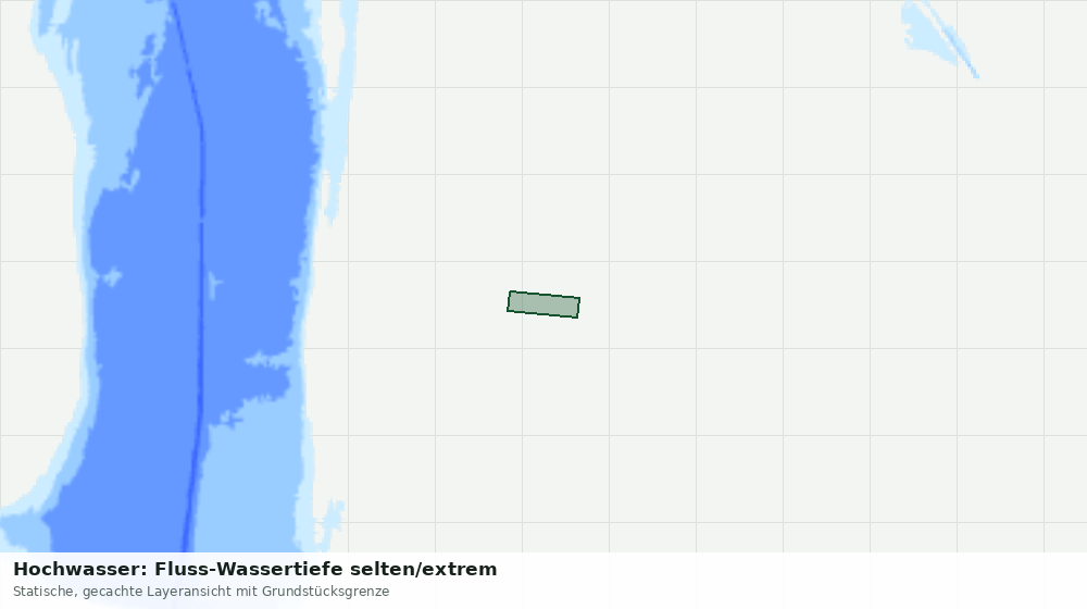 Statische Kartenansicht: Hochwasser: Fluss-Wassertiefe selten/extrem