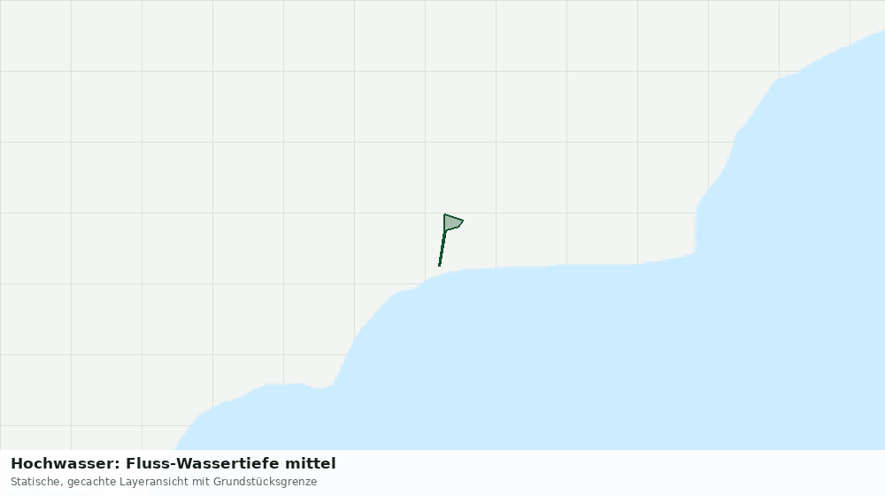 Statische Kartenansicht: Hochwasser: Fluss-Wassertiefe mittel