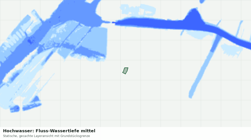 Statische Kartenansicht: Hochwasser: Fluss-Wassertiefe mittel