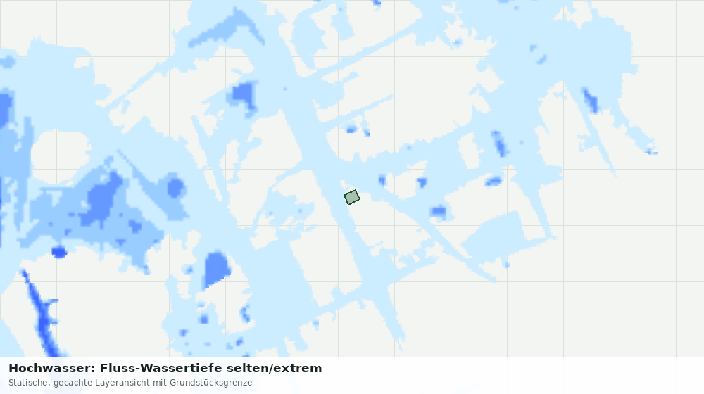 Statische Kartenansicht: Hochwasser: Fluss-Wassertiefe selten/extrem