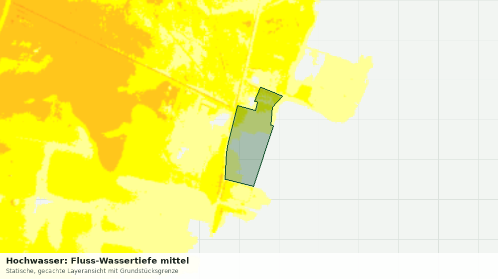 Statische Kartenansicht: Hochwasser: Fluss-Wassertiefe mittel