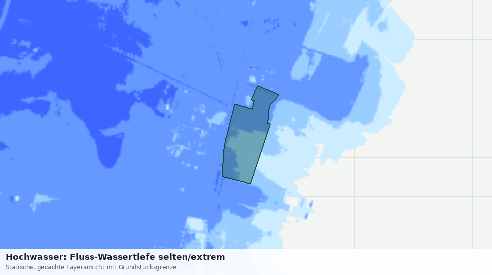 Statische Kartenansicht: Hochwasser: Fluss-Wassertiefe selten/extrem