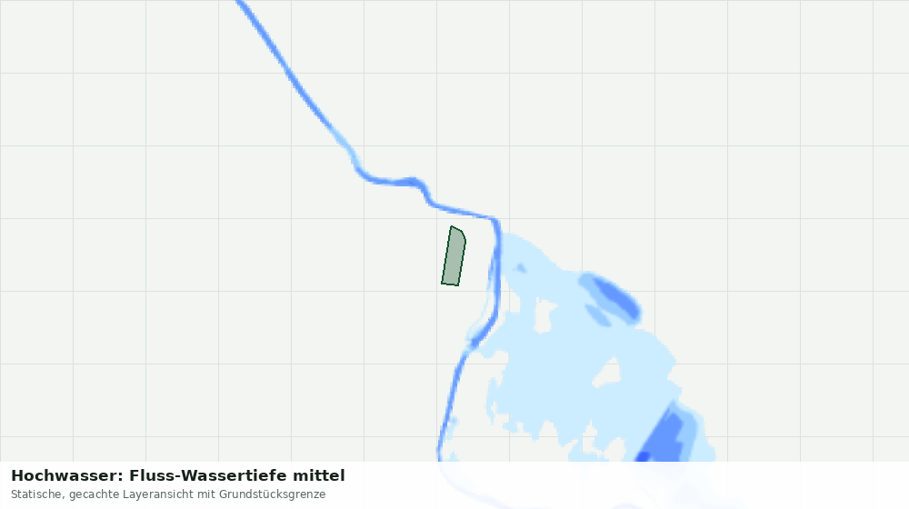 Statische Kartenansicht: Hochwasser: Fluss-Wassertiefe mittel