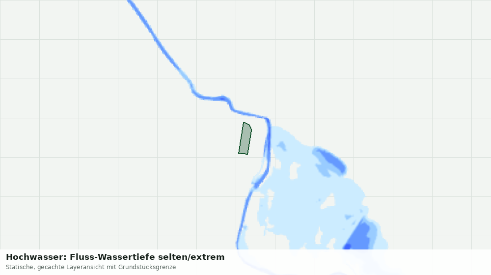 Statische Kartenansicht: Hochwasser: Fluss-Wassertiefe selten/extrem