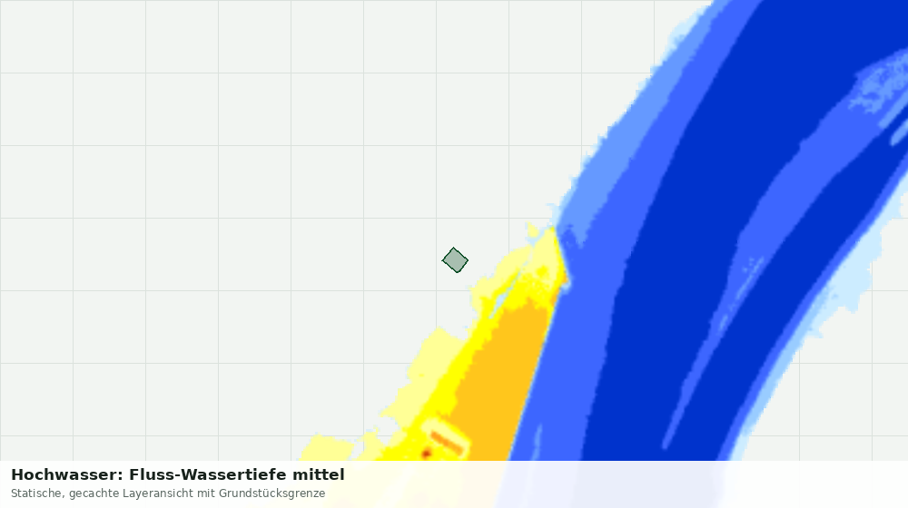 Statische Kartenansicht: Hochwasser: Fluss-Wassertiefe mittel